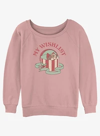 Disney Lady and the Tramp My Wishlist Girls Slouchy Sweatshirt