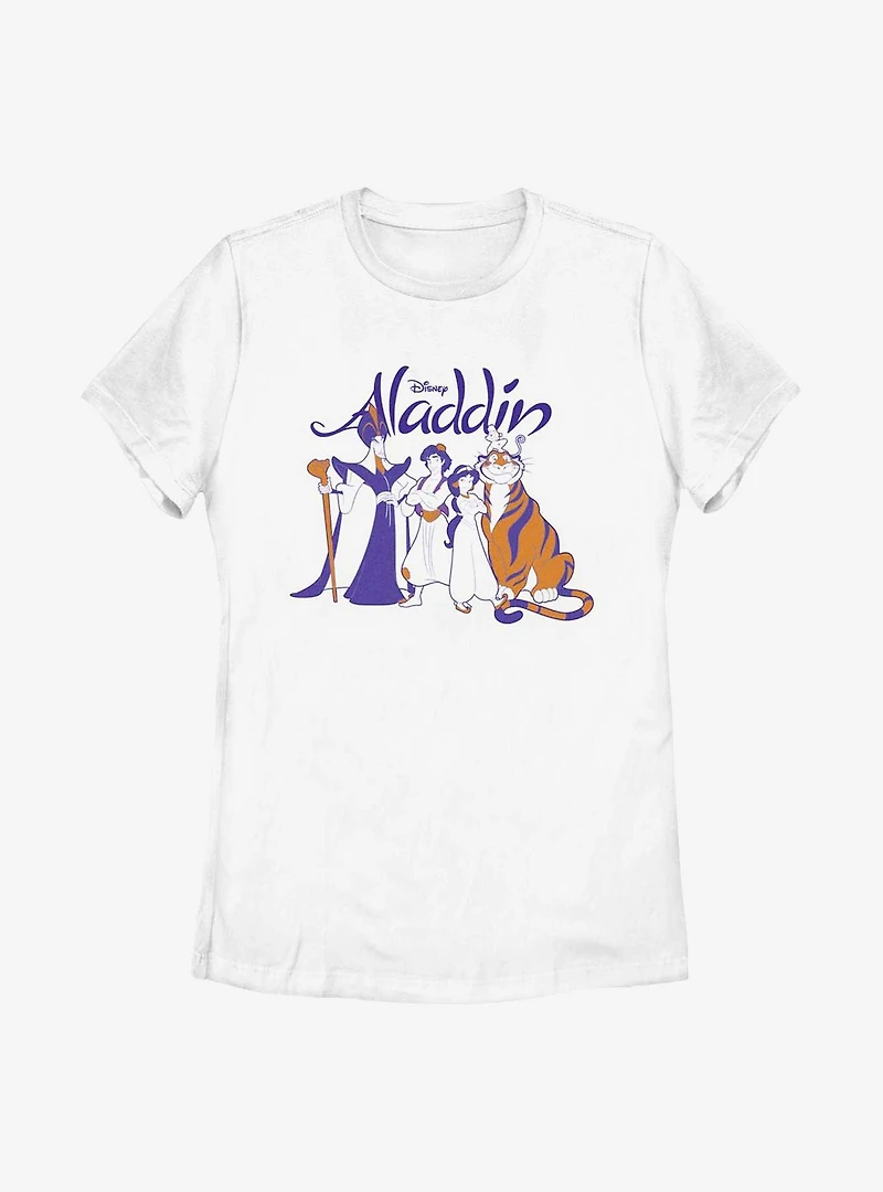 Disney Aladdin Group Shot Womens T-Shirt