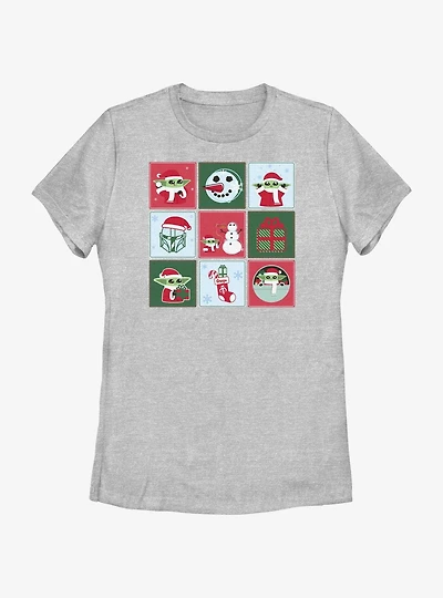 Star Wars The Mandalorian Holiday Boxes Womens T-Shirt