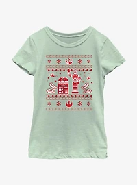 Star Wars Droid Ugly Christmas Pattern Youth Girls T-Shirt
