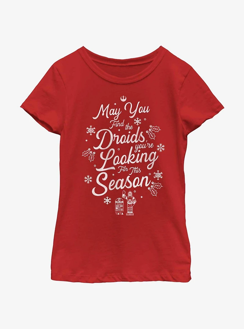 Star Wars May You Find The Droids Youth Girls T-Shirt
