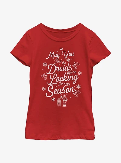 Star Wars May You Find The Droids Youth Girls T-Shirt