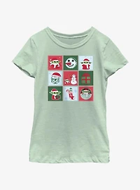 Star Wars The Mandalorian Holiday Boxes Youth Girls T-Shirt