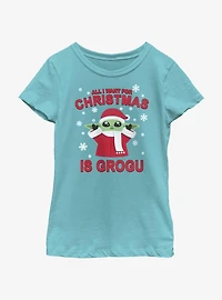 Star Wars The Mandalorian All I Want For Christmas Youth Girls T-Shirt