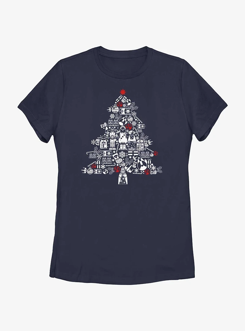 Star Wars Christmas Tree Fill Womens T-Shirt