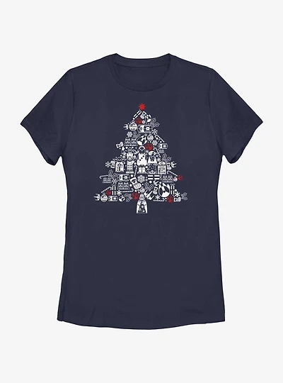 Star Wars Christmas Tree Fill Womens T-Shirt