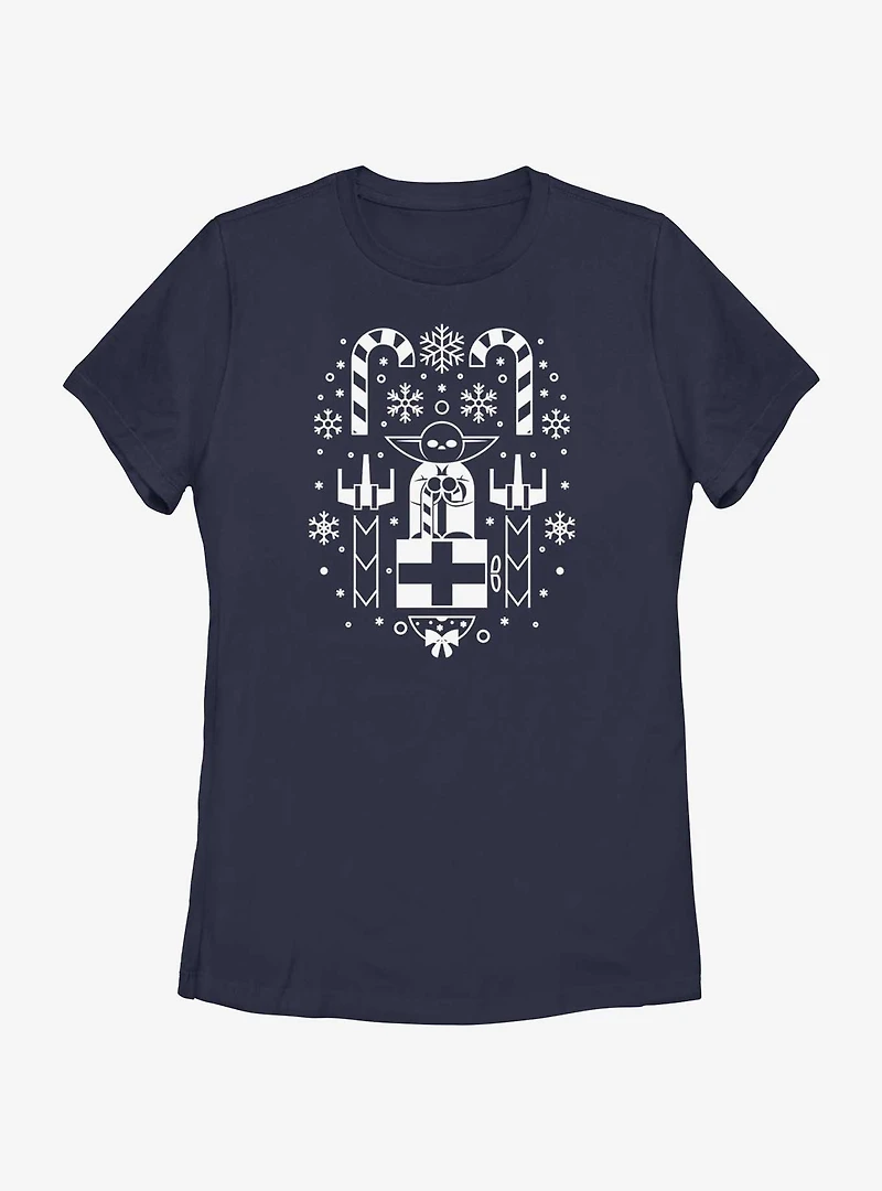 Star Wars Christmas Yoda Womens T-Shirt