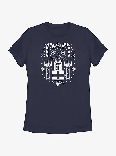 Star Wars Christmas Yoda Womens T-Shirt