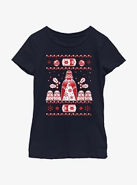 Star Wars Empire Ugly Christmas Pattern Youth Girls T-Shirt