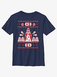 Star Wars Empire Ugly Christmas Pattern Youth T-Shirt