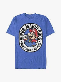 Nintendo Mario Game Sleep Repeat T-Shirt