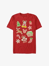 Disney Mickey Mouse & Minnie Holiday Gingerbread Cookies Extra Soft T-Shirt