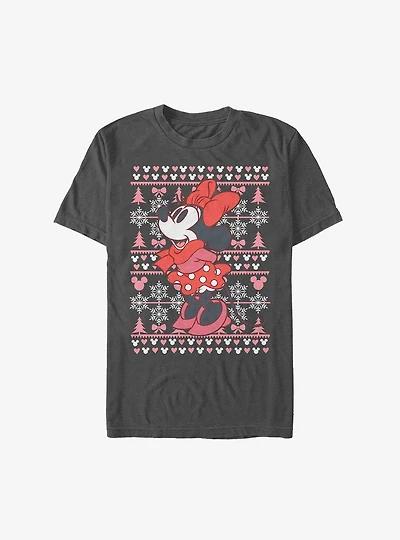 Disney Minnie Mouse Holiday Sweater Extra Soft T-Shirt