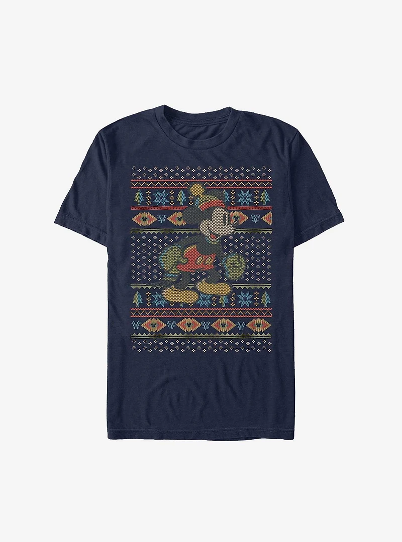 Disney Mickey Mouse Vintage Ugly Christmas Extra Soft T-Shirt