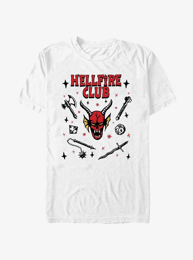 Stranger Things Hellfire Club Demon Doodles Extra Soft T-Shirt