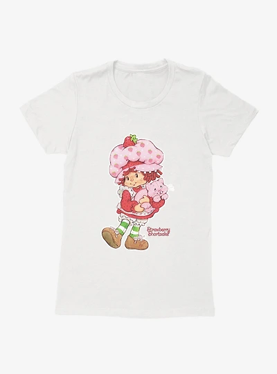 Strawberry Shortcake And Custard Kitty Womens T-Shirt