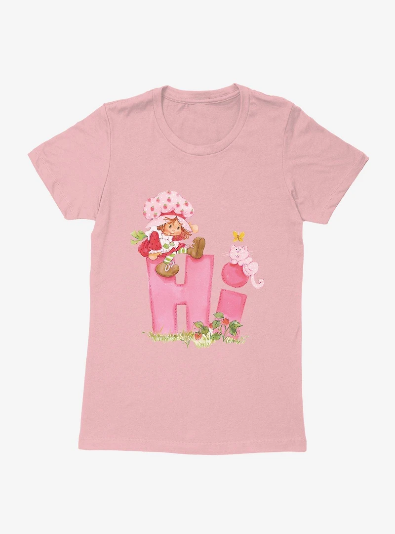 Strawberry Shortcake Hi Greeting Womens T-Shirt