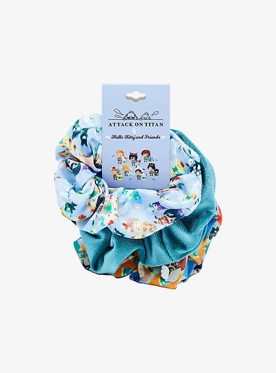 Sanrio Hello Kitty and Friends x Attack on Titan Characters Scrunchy Set - BoxLunch Exclusive