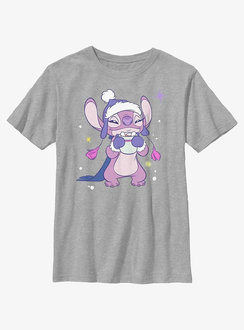 Disney Lilo & Stitch Cozy Angel Hot Cocoa Youth T-Shirt