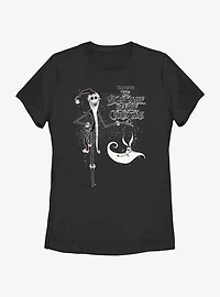 Disney The Nightmare Before Christmas Santa Jack and Zero Womens T-Shirt