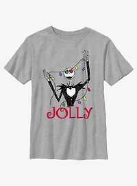 Disney The Nightmare Before Christmas Jack Jolly Lights Youth T-Shirt