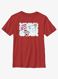 Star Wars The Mandalorian Merry Force Postcard Youth T-Shirt