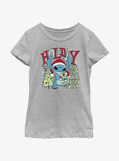 Disney Lilo & Stitch Holiday Aloha Youth Girls T-Shirt