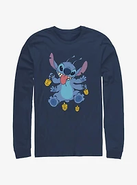 Disney Lilo & Stitch Hanukkah Spinning Dreidels Long-Sleeve T-Shirt