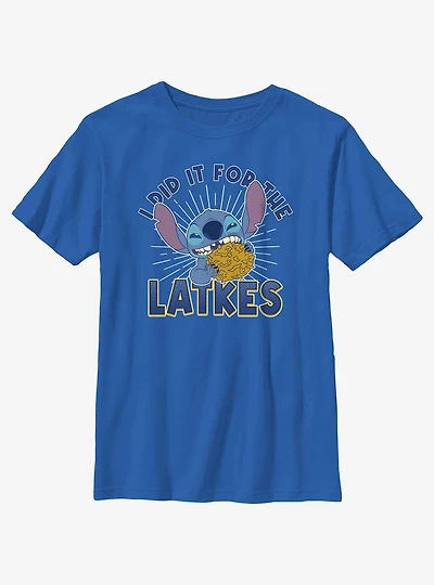 Disney Lilo & Stitch Did It For Hanukkah Latkes Youth T-Shirt