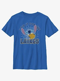 Disney Lilo & Stitch Did It For Hanukkah Latkes Youth T-Shirt