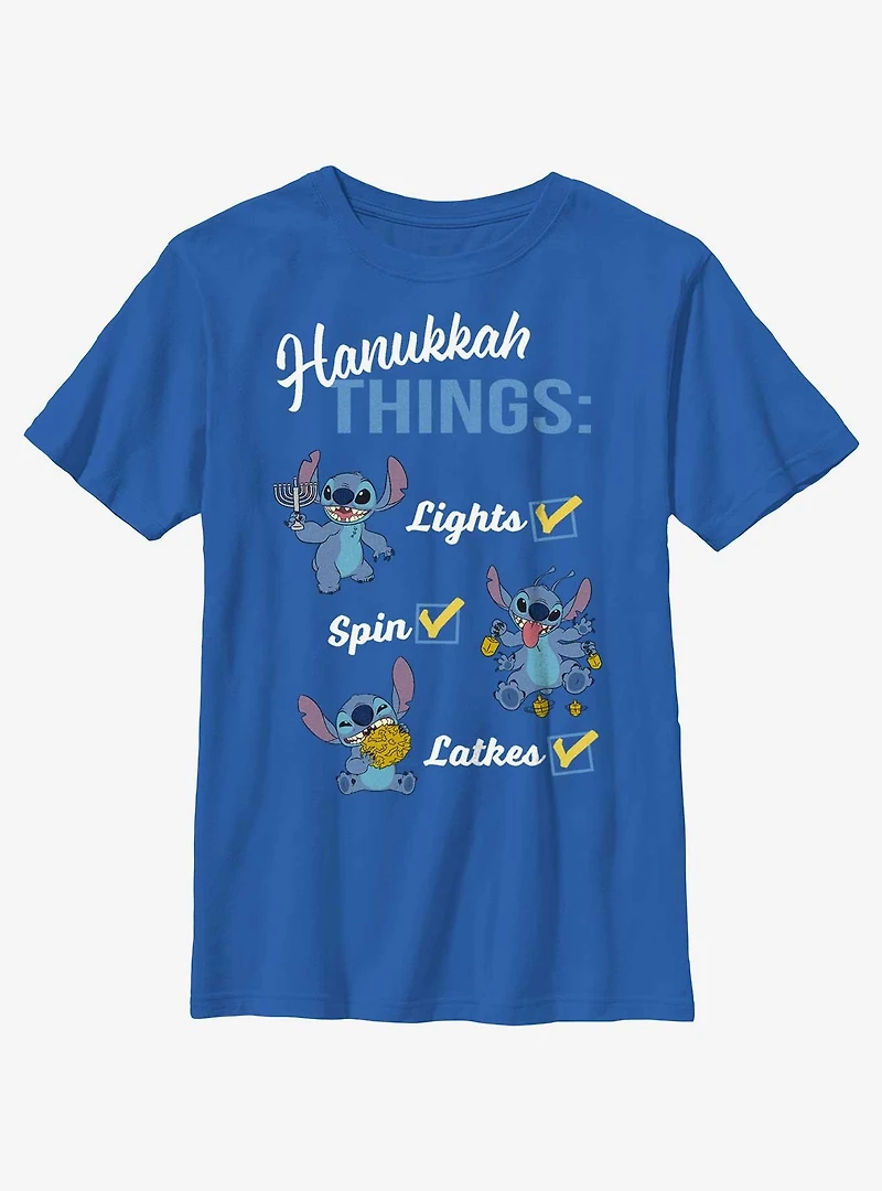 Disney Lilo & Stitch Hanukkah List Youth T-Shirt