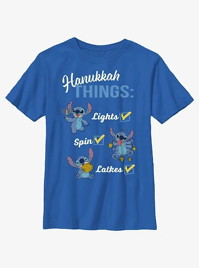 Disney Lilo & Stitch Hanukkah List Youth T-Shirt