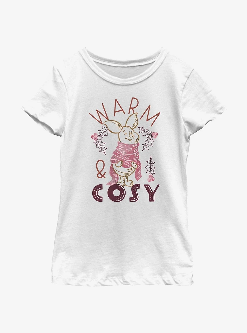 Disney Winnie The Pooh Piglet Warm and Cosy Youth Girls T-Shirt