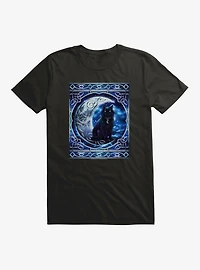 Celtic Black Cat T-Shirt by Brigid Ashwood