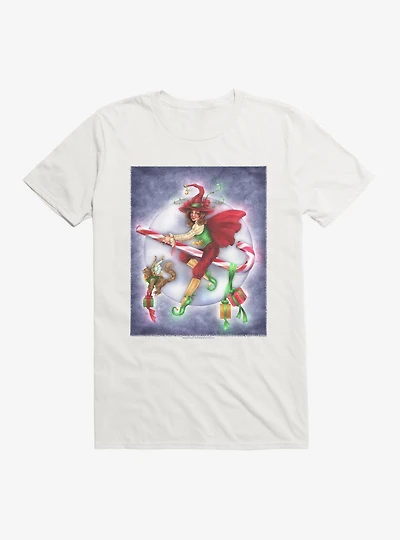 Christmas Witch T-Shirt by Brigid Ashwood