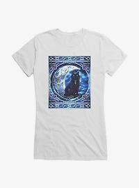 Celtic Black Cat Girls T-Shirt by Brigid Ashwood