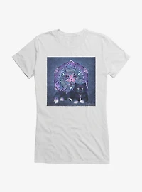 Celtic Black Fluffy Cat Girls T-Shirt by Brigid Ashwood