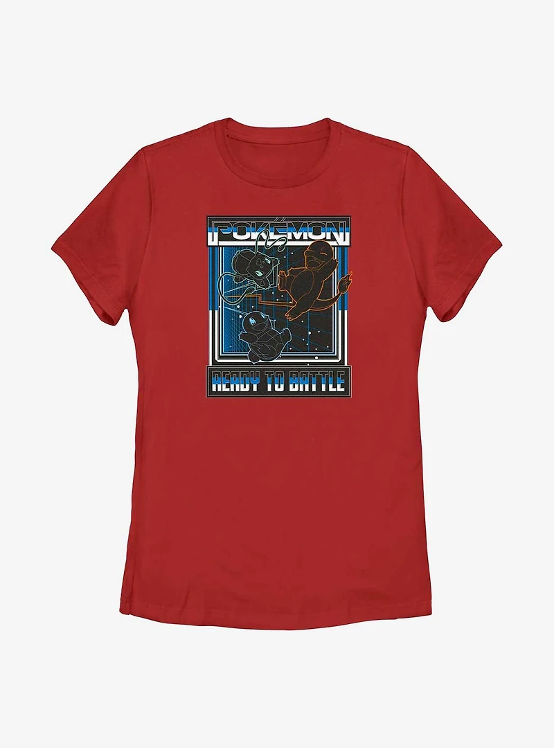 Pokemon Battle Grid Starters Womens T-Shirt