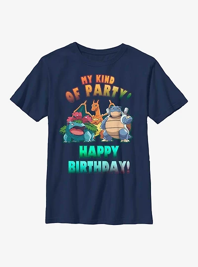Pokemon Evolved Starter Birthday Youth T-Shirt
