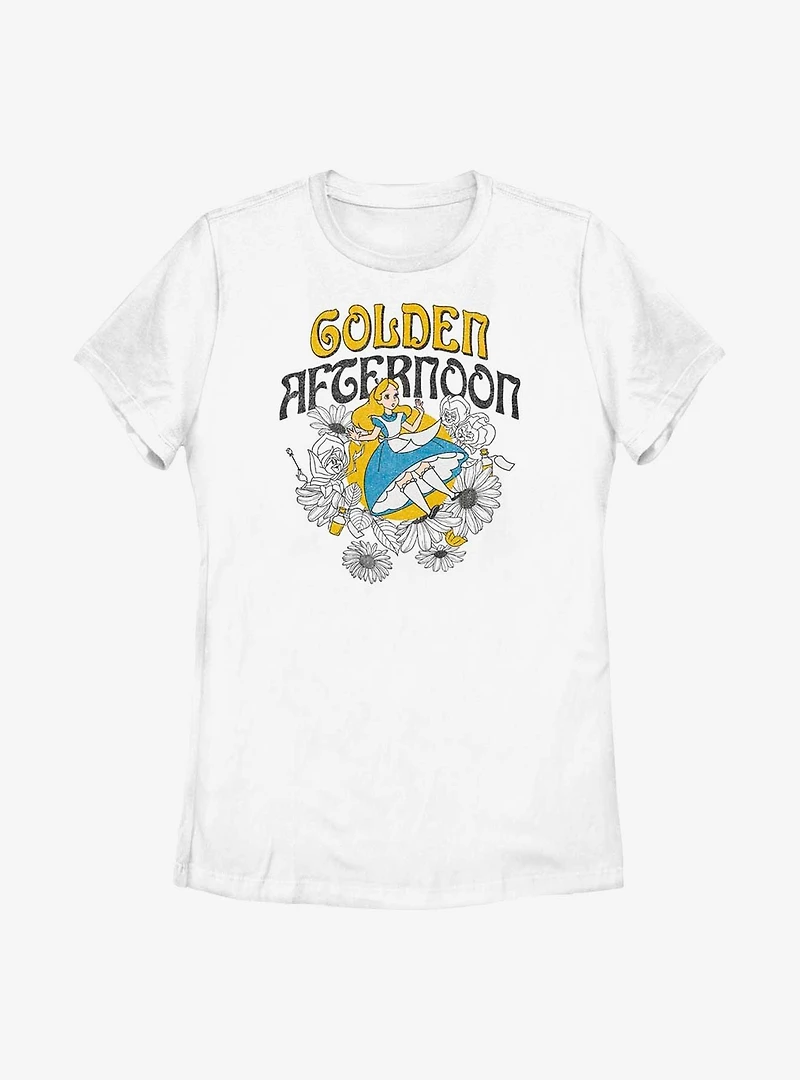 Disney Alice Wonderland Golden Afternoon Womens T-Shirt