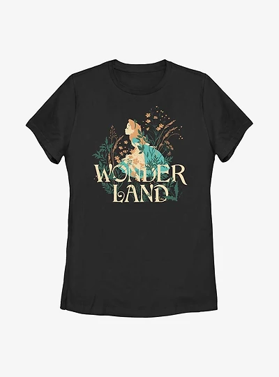 Disney Alice Wonderland Smell The Flowers Womens T-Shirt