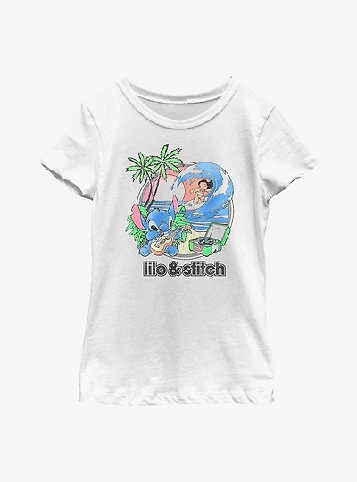 Disney Lilo & Stitch Beach Day Youth Girls T-Shirt