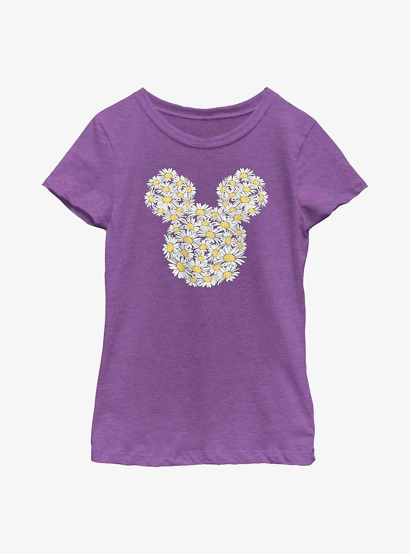 Disney Mickey Mouse Daisy Flower Fill Youth Girls T-Shirt