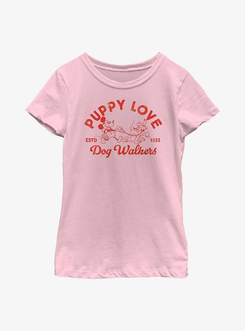 Disney Mickey Mouse Puppy Love Youth Girls T-Shirt