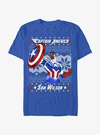 Marvel Captain America Sam Wilson Ugly Christmas T-Shirt