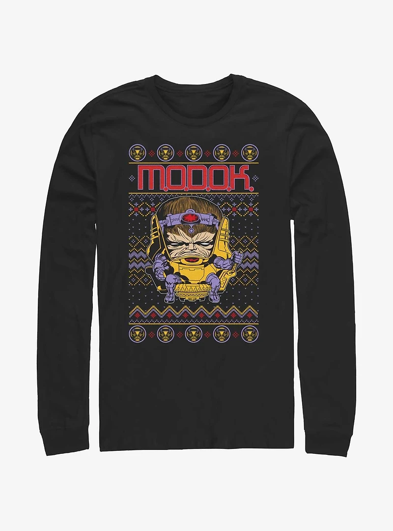 Marvel Modok Ugly Christmas Long-Sleeve T-Shirt