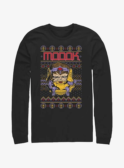 Marvel Modok Ugly Christmas Long-Sleeve T-Shirt