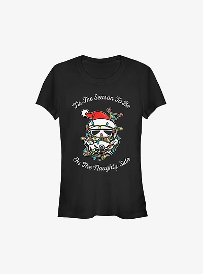 Star Wars 'Tis The Season To Be On Naughty Side Girls T-Shirt