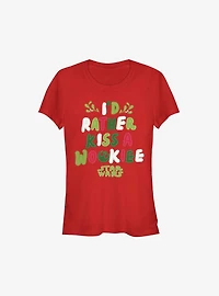 Star Wars I'd Rather Kiss A Wookie Girls T-Shirt