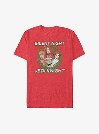 Star Wars Silent Night Jedi Knight Wreath T-Shirt